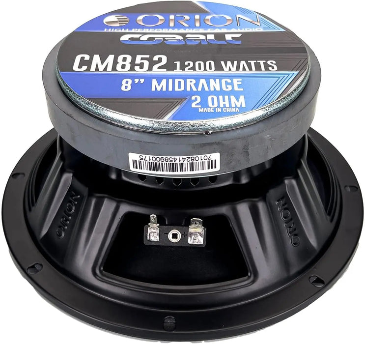 Orion CM852 Pro Audio Cobalt 8" Midrange Bullet Speakers 1200 Watts Max Power 2 Ohm Car Audio (Pair)