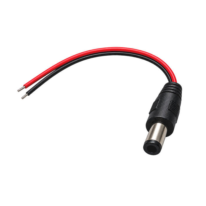 Male Power Pigtail DC 5.5mm x 2.1mm Connector For CCTV Cam LED Strips and more