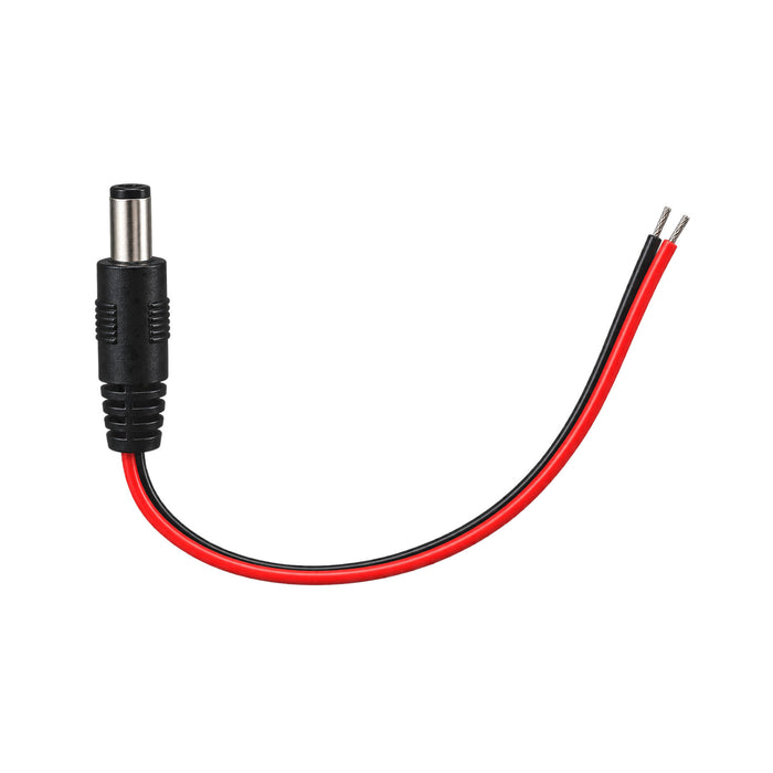 Male Power Pigtail DC 5.5mm x 2.1mm Connector For CCTV Cam LED Strips and more