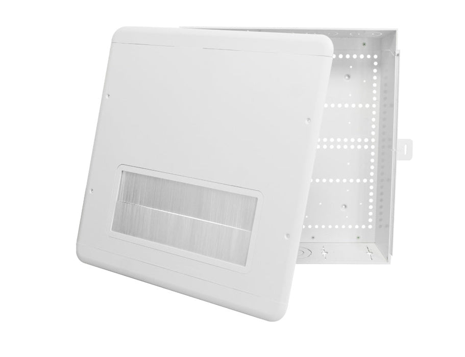 DataComm 80-1500-BR 15" Plastic Enclosures with Brush Cover - White