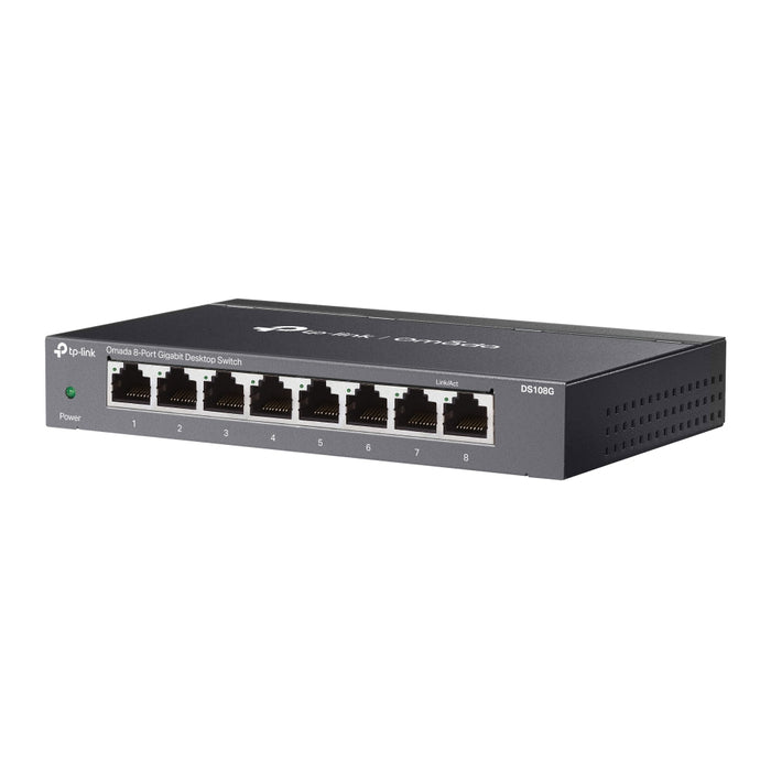 TP-Link Omada DS108G 8-Port Gigabit Unmanaged Desktop Switch RJ45 Ports Plug and Play
