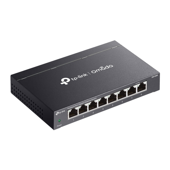 TP-Link Omada DS108G 8-Port Gigabit Unmanaged Desktop Switch RJ45 Ports Plug and Play