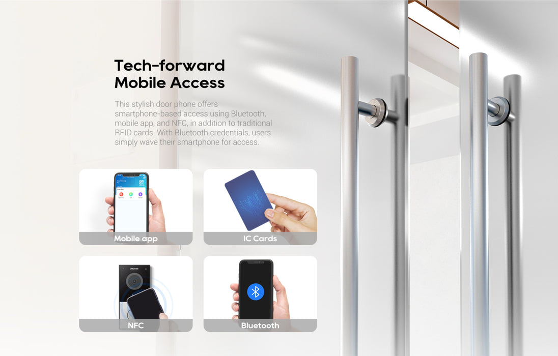 Akuvox E12W SIP Video Door Phone 2MP HD Camera RFID Reader Wi-Fi PoE IP65 - Silver