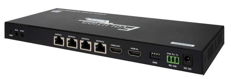 Evolution EV4K70144K 1×4 HDMI 4K@60Hz Splitter over Cat6 Cable with HDMI Loop-out