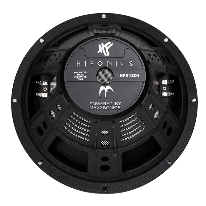 Hifonics HFX12D4 12" 800 Watt Max 4 Ohm DVC Subwoofer for Car & Powersports (each)