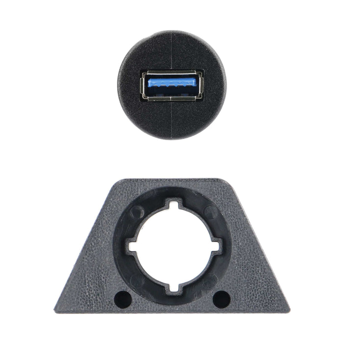 The Install Bay IBR136 USB 3.0 Charge And Data Flush Mount Car Adapter (1 Foot, Black)