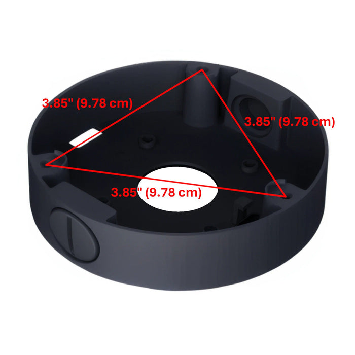 JB-SEB Metal Junction Box for Turret, Dome, and Bullet style Cameras (Black)