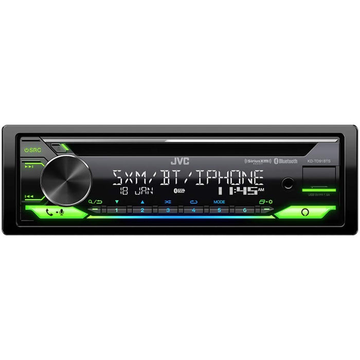 JVC KD-TD91BTS Single Din In-Dash Digital AM/FM/CD/BT/USB Receiver with Alexa & Spotify