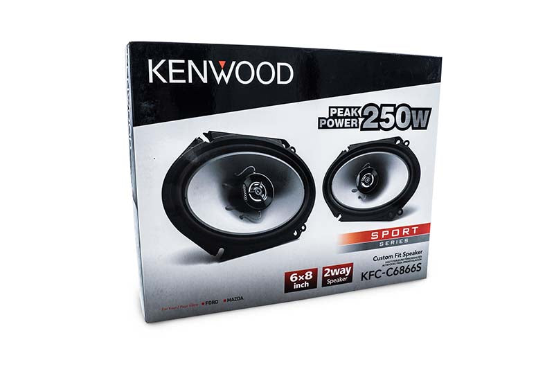 Kenwood KFC-C6866S 6"x 8" 2‑Way 250 Watt Car Stereo Speakers - Pair
