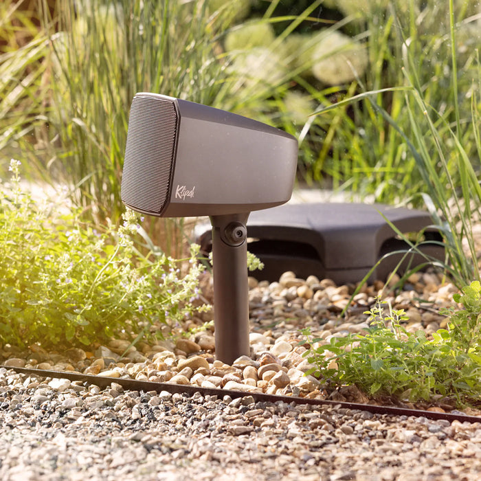 Klipsch Courtyard 4.1 Landscape Speaker System 8-Ohms with Four Aimable Satellites and 10" Subwoofer - Brown Matte