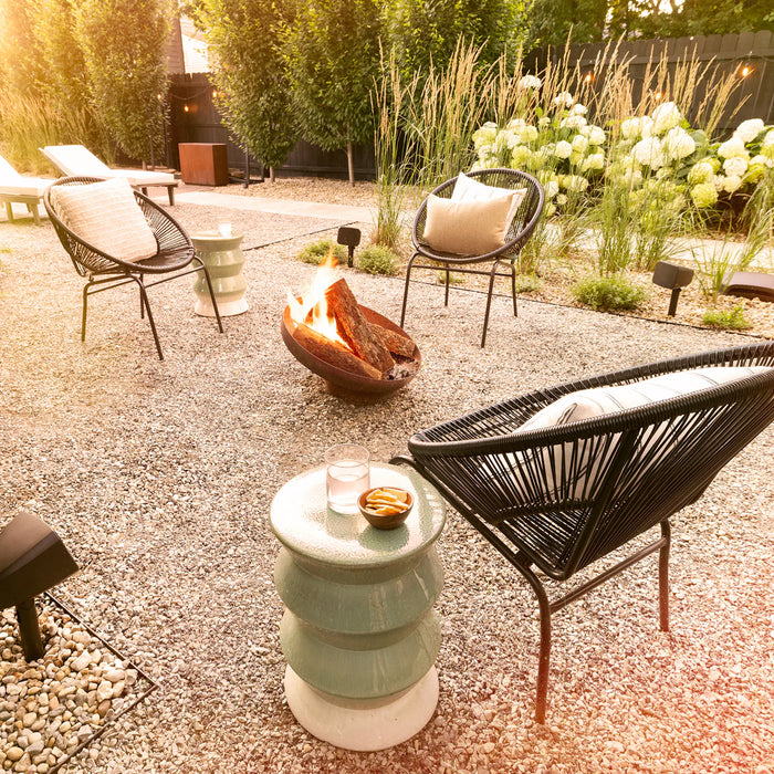 Klipsch Courtyard 4.1 Landscape Speaker System 8-Ohms with Four Aimable Satellites and 10" Subwoofer - Brown Matte