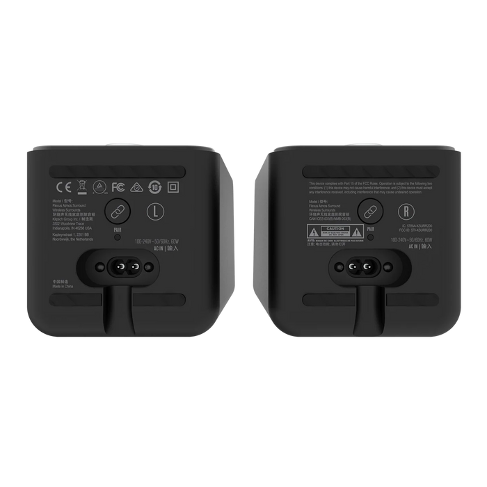 Klipsch Flexus SURR 200 Wireless Surround Sound Speakers with Immersive Dolby Atmos Technology - Black
