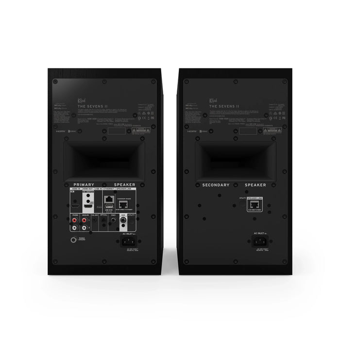 Klipsch The Sevens II Dolby Atmos 6.5" Powered Monitor Speakers with WiFi and Bluetooth - Ebony (Pair)