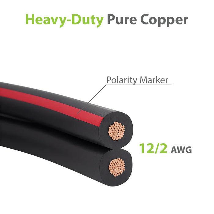 LOGICO 100ft 12 Gauge 2 Conductor Outdoor Direct Burial Landscape Cable