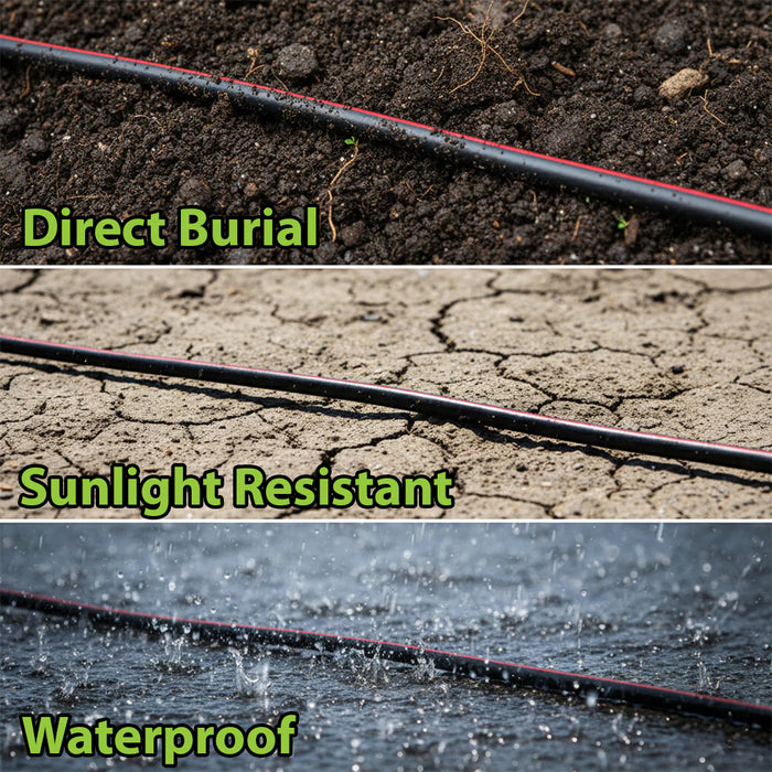 Logico 100ft 10 Gauge 2 Conductor Outdoor Direct Burial Landscape Cable