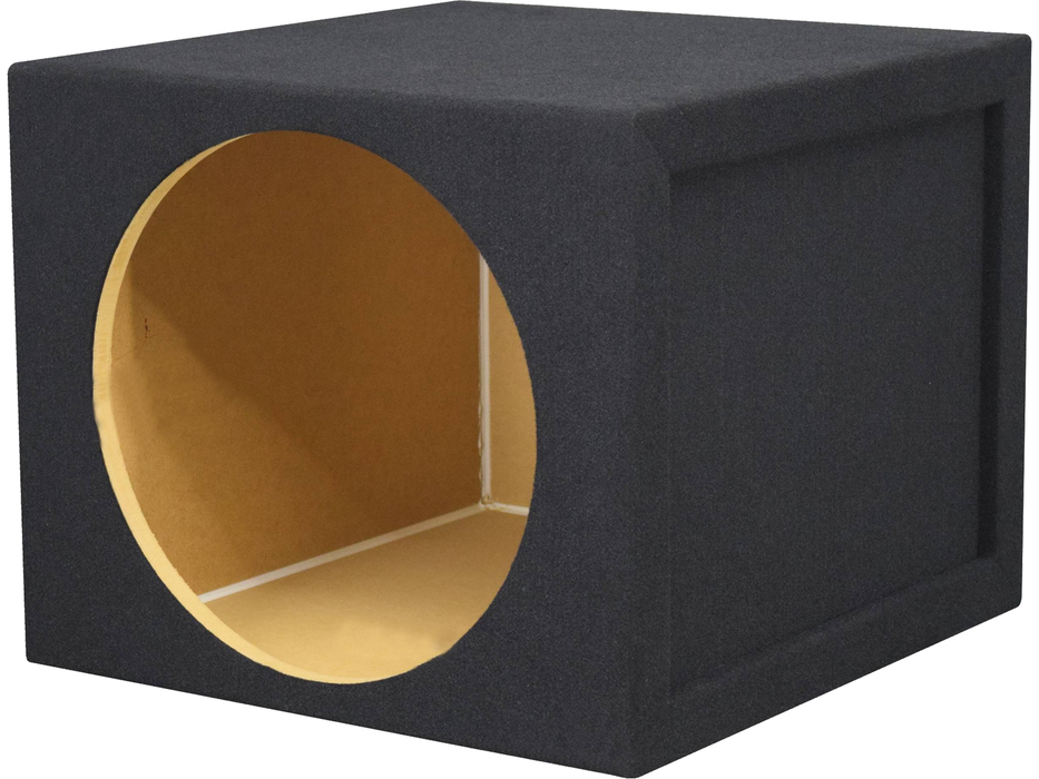 Single 10" Sealed Subwoofer Enclosure Compact MDF Box with 300g Carpet for Enhanced Bass Output