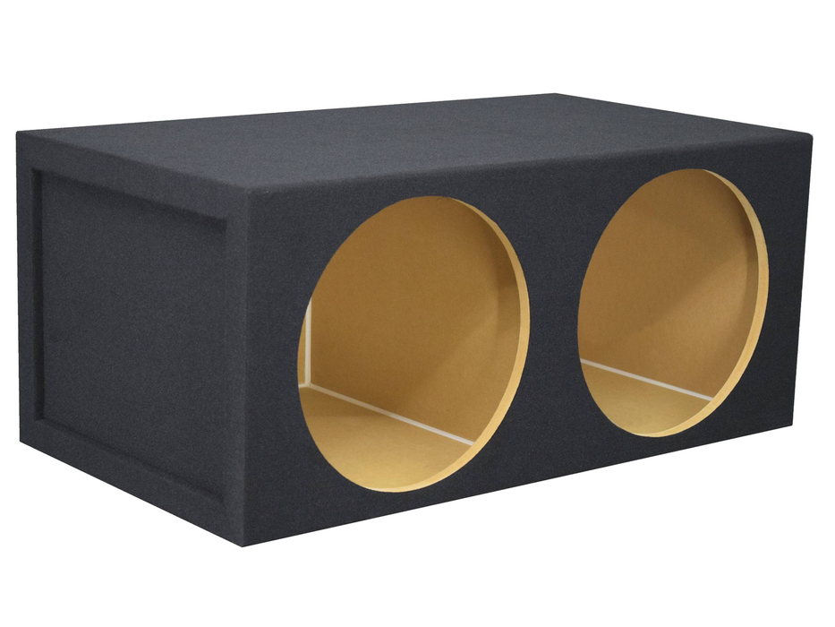 Dual 12" Sealed Subwoofer Enclosure Heavy-Duty MDF Box with 300g Carpet for Enhanced Bass Performance