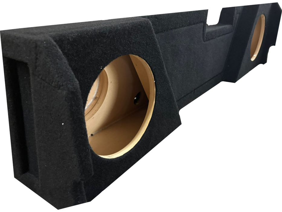 Dual Sealed 10" Car Audio Subwoofer Box MDF 400g Carpet Chevy Silverado & GMC Extended & Double Cab 2007-2018