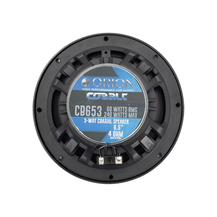 Orion CB653 Cobalt Series 6.5 inch 4 ohms Car Audio 3-Way 240Watts Max Coaxial Speakers (Pair)