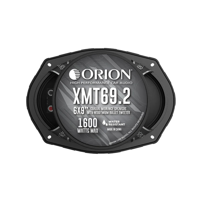 Orion XMT69.2 6x9” 400W RMS 2 Ohm Water-Resistant Midrange Coaxial Speakers W/ Grills (Pair)