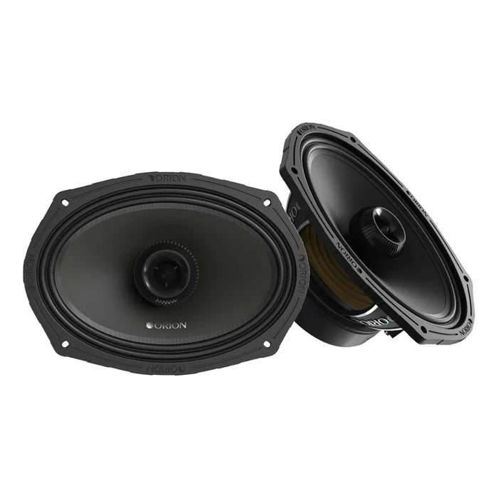 Orion XMT69.2 6x9” 400W RMS 2 Ohm Water-Resistant Midrange Coaxial Speakers W/ Grills (Pair)