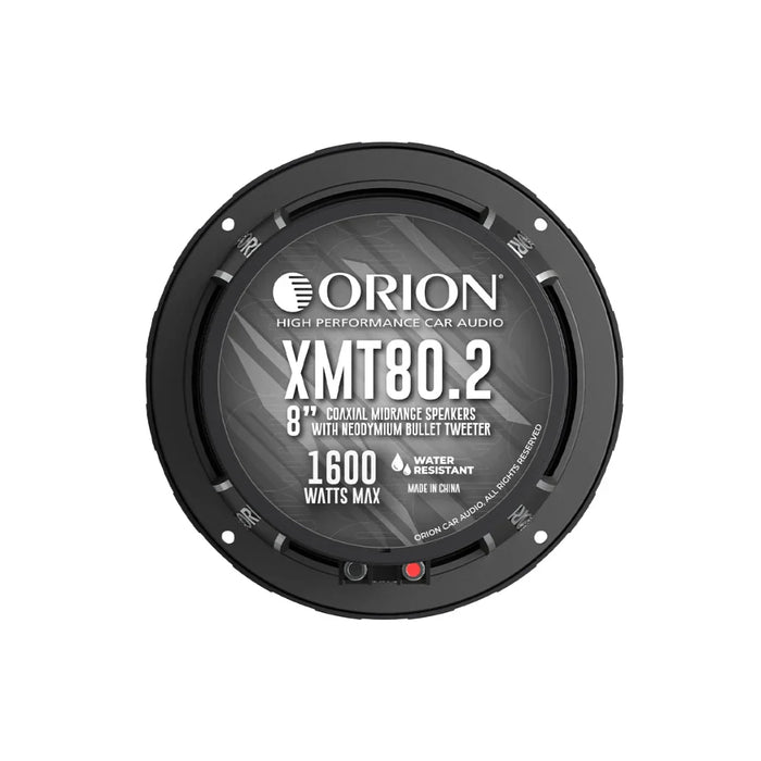 Orion XMT80.2 8” 400W RMS 2 Ohm Water-Resistant Midrange Coaxial Speakers W/ Grills (Pair)