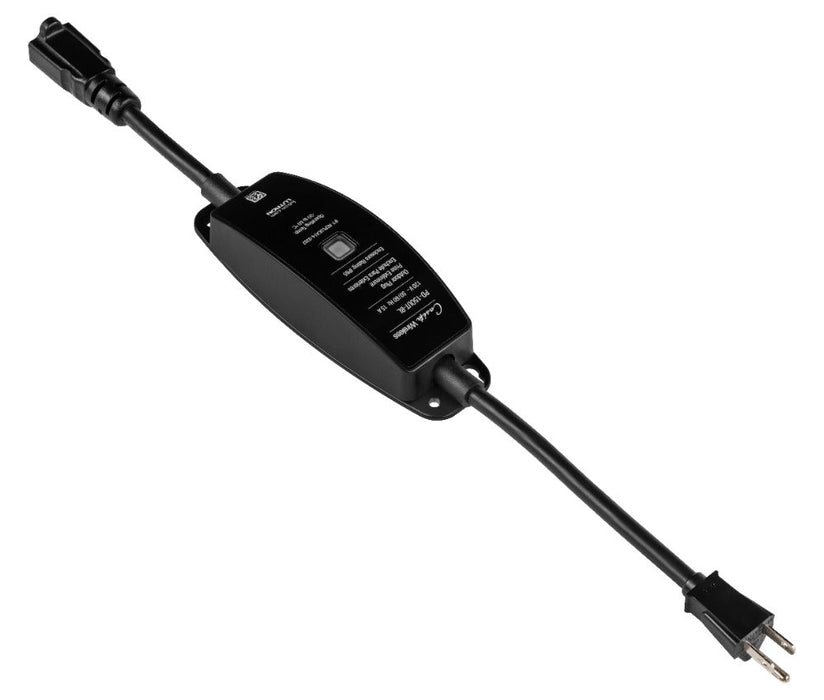 Lutron PD-15OUT-BL Caseta Weatherproof+ Outdoor Smart Plug On/off Switch Box, Black