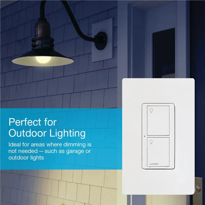 Lutron PD-6ANS-WH Caseta Smart Home Switch, Works with Alexa, Apple HomeKit, Google Assistant, White