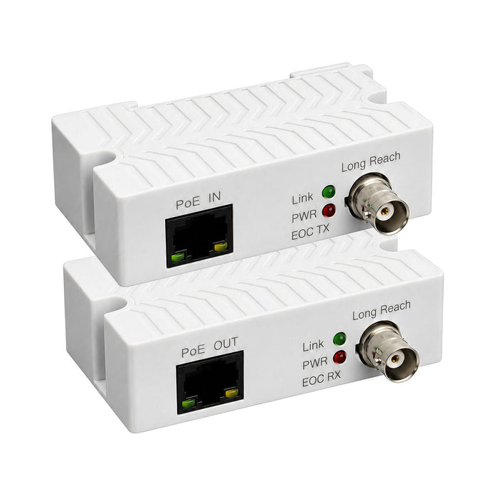 PoE EOC 800M Converter Transmitter & Receiver Kit, Ethernet over Coax, RG59 Cable