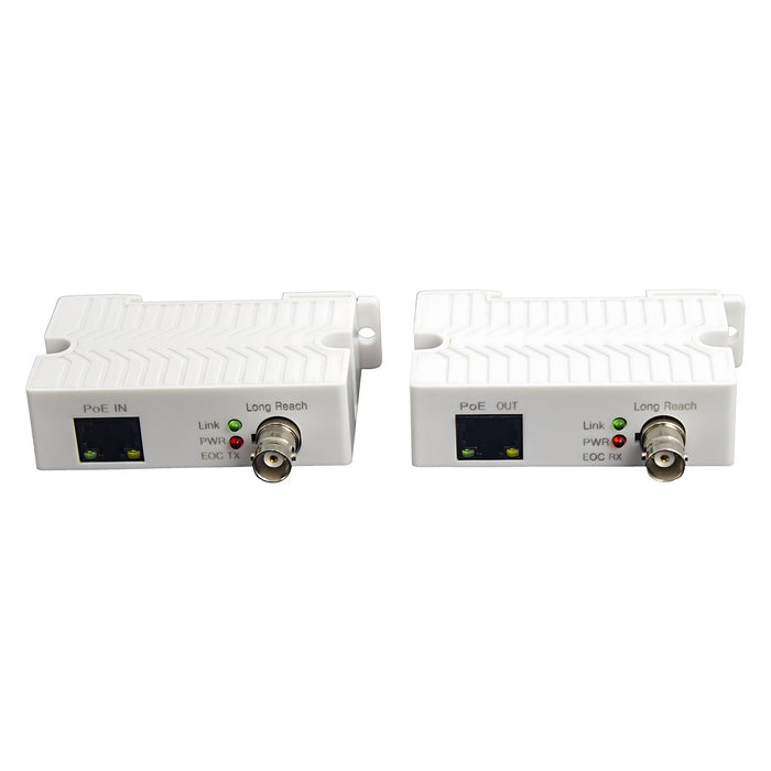 PoE EOC 800M Converter Transmitter & Receiver Kit, Ethernet over Coax, RG59 Cable