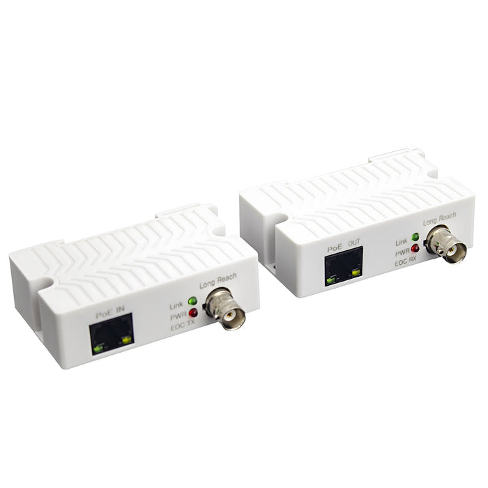 PoE EOC 800M Converter Transmitter & Receiver Kit, Ethernet over Coax, RG59 Cable