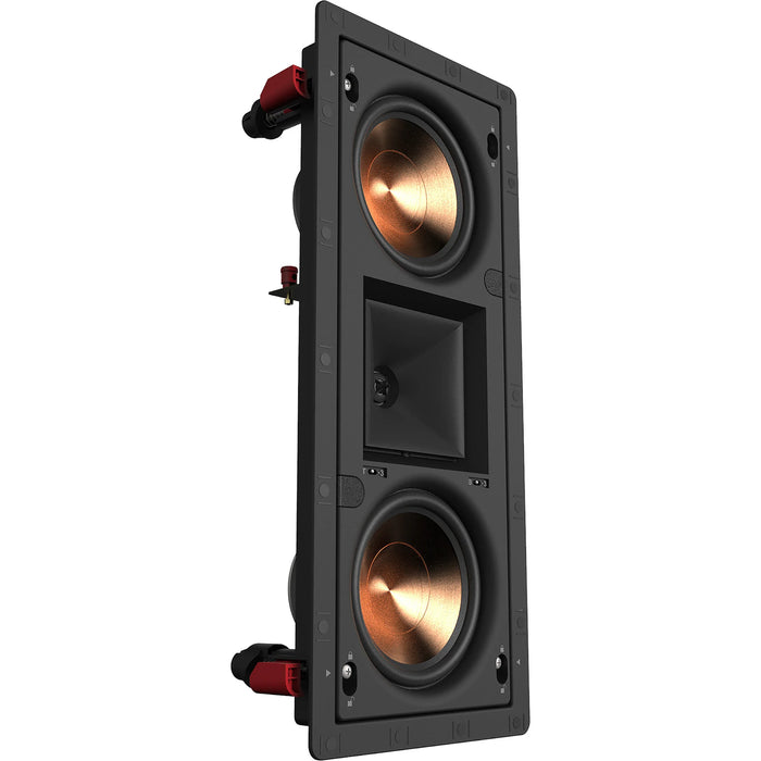 Klipsch PRO-25RW LCR 5.25" 300 Watts 8 Ohms Home Audio Dual In-Wall LCR Speaker, White (Each)
