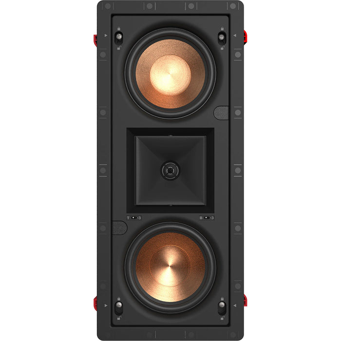 Klipsch PRO-25RW LCR 5.25" 300 Watts 8 Ohms Home Audio Dual In-Wall LCR Speaker, White (Each)