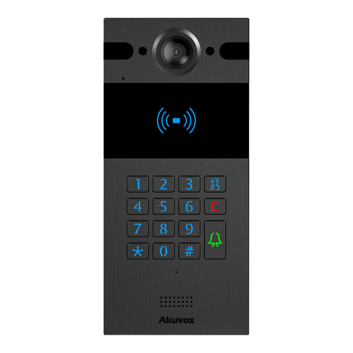 Akuvox R25K 4MP 10" Ultra Wide-angle Video Door Phone Fisheye Cam Reader Pinpad - Black