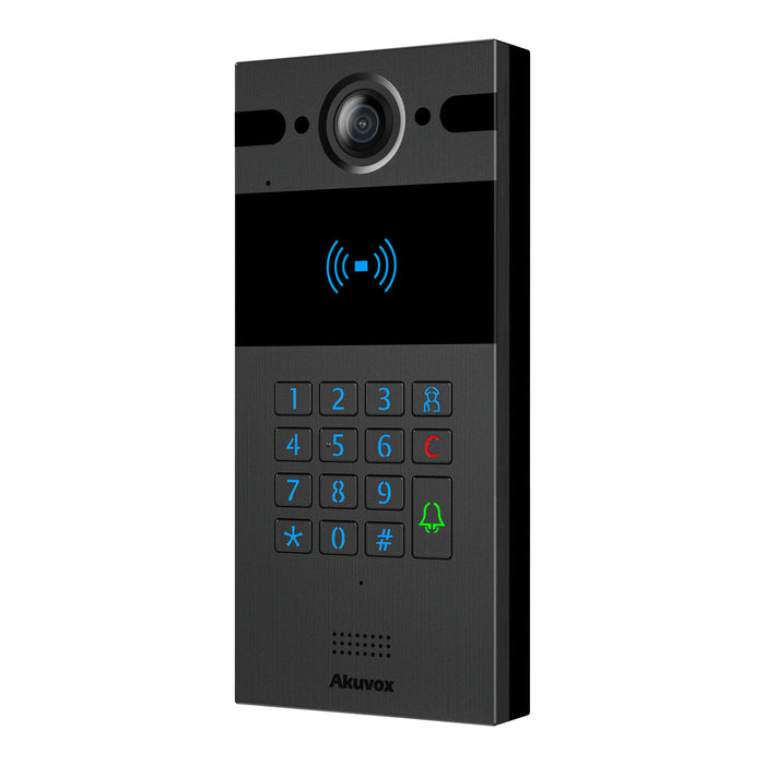 Akuvox R25K 4MP 10" Ultra Wide-angle Video Door Phone Fisheye Cam Reader Pinpad - Black