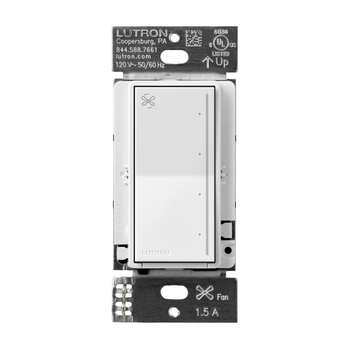 Lutron RRST-ANF-WH RadioRA 3 Sunnata RF Touch 4-Speed Quiet Fan Control - White