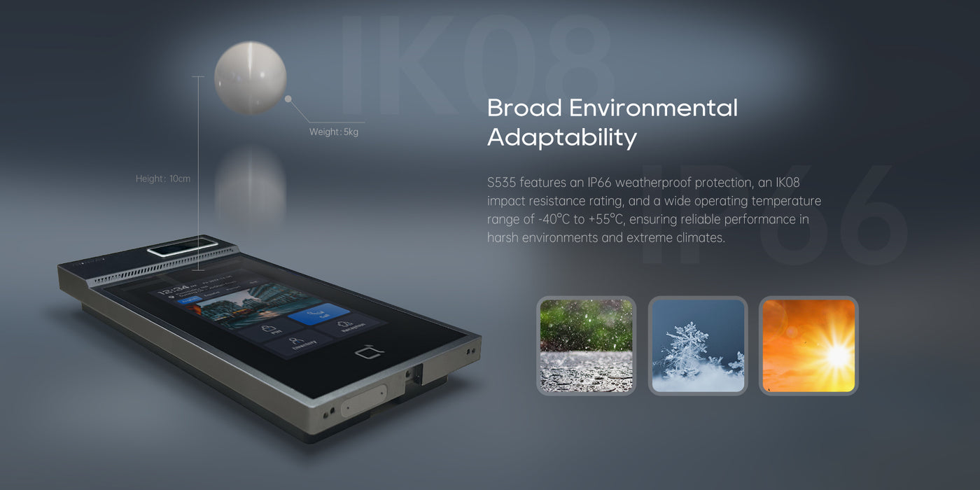 Akuvox S535 5" Smart Video Door Phone with Face Recognition Fingerprint & Mobile Access