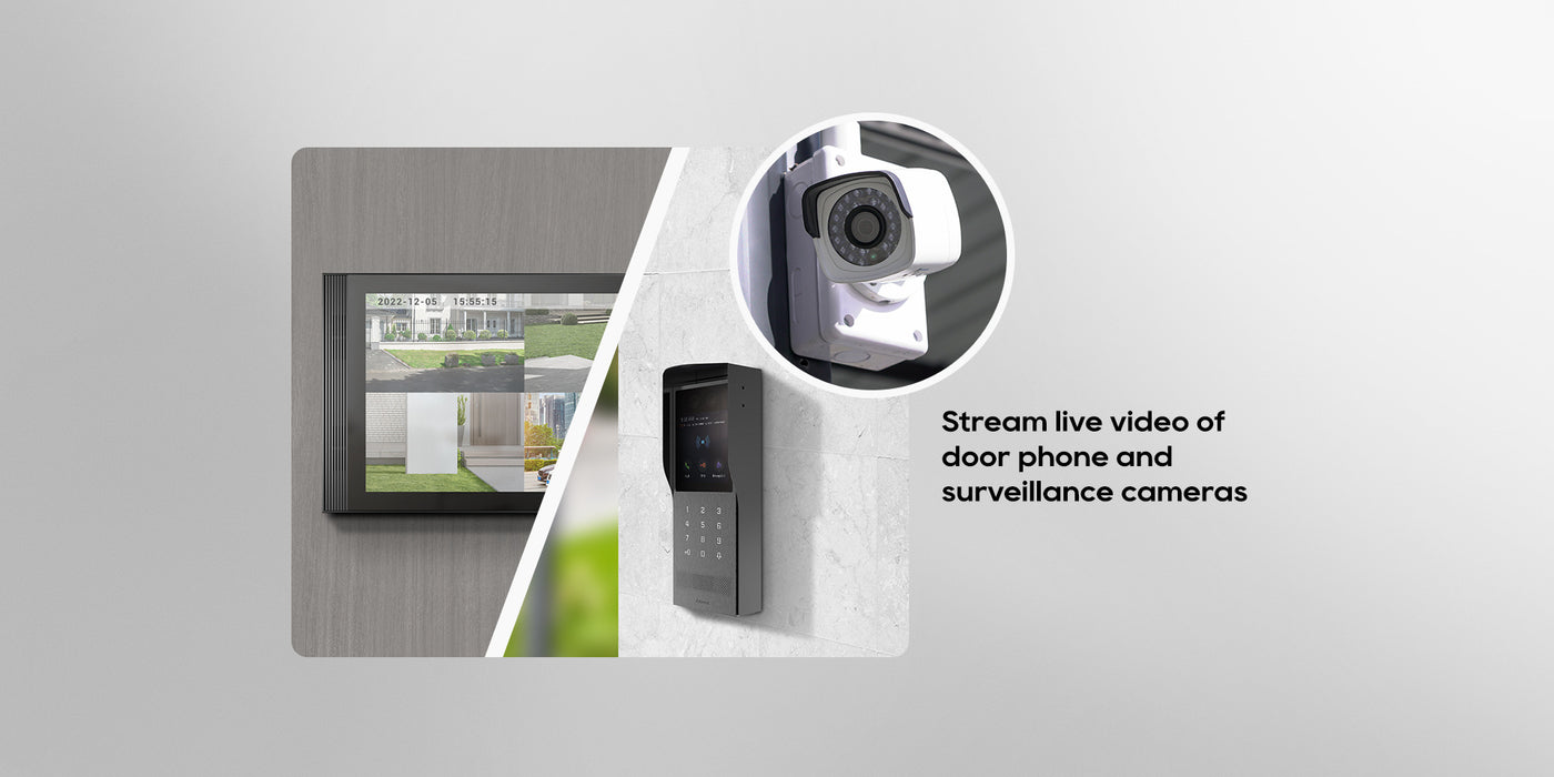 Akuvox S567A 10.1" On-Wall Mounted Android 12 OS IP Indoor Monitor with Capacitive Touch Screen, 5MP Camera, Bluetooth, Wi-Fi 6, RS485 and PoE Support