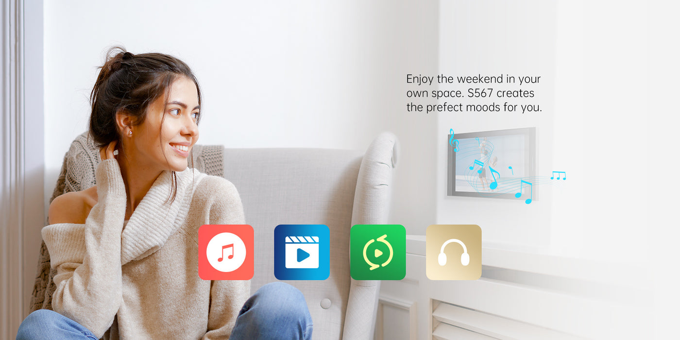 Akuvox S567A 10.1" On-Wall Mounted Android 12 OS IP Indoor Monitor with Capacitive Touch Screen, 5MP Camera, Bluetooth, Wi-Fi 6, RS485 and PoE Support