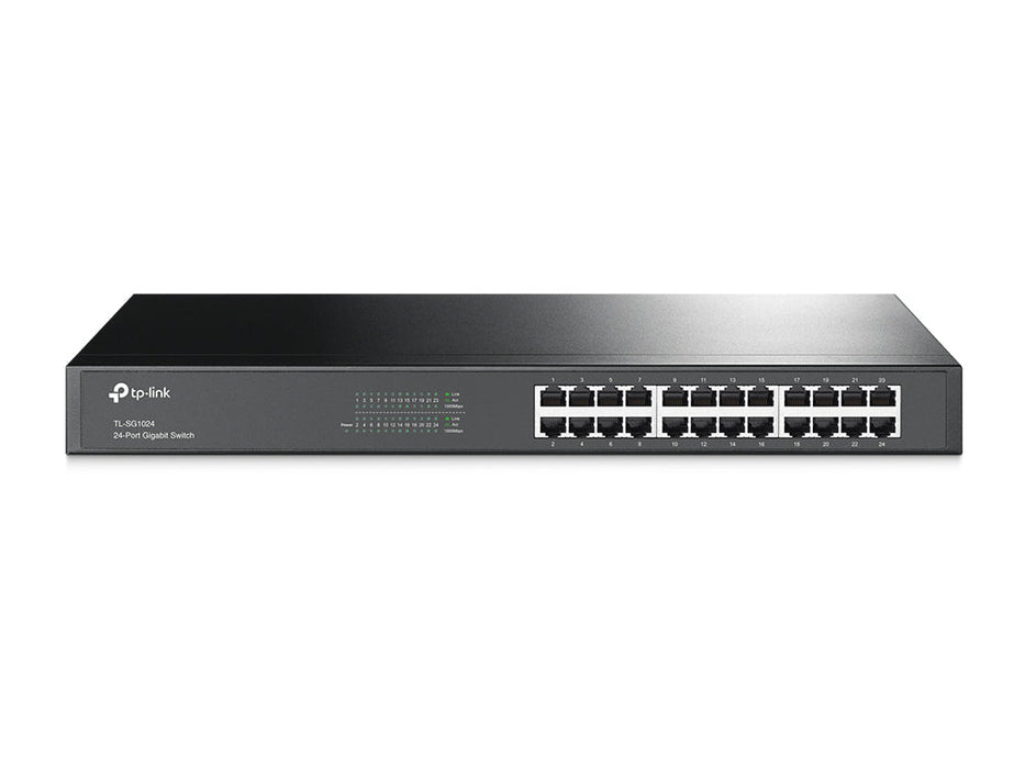 TP-Link TL-SG1024 24-Port Gigabit Ethernet Unmanaged Switch Plug & Play Fanless Metal Design