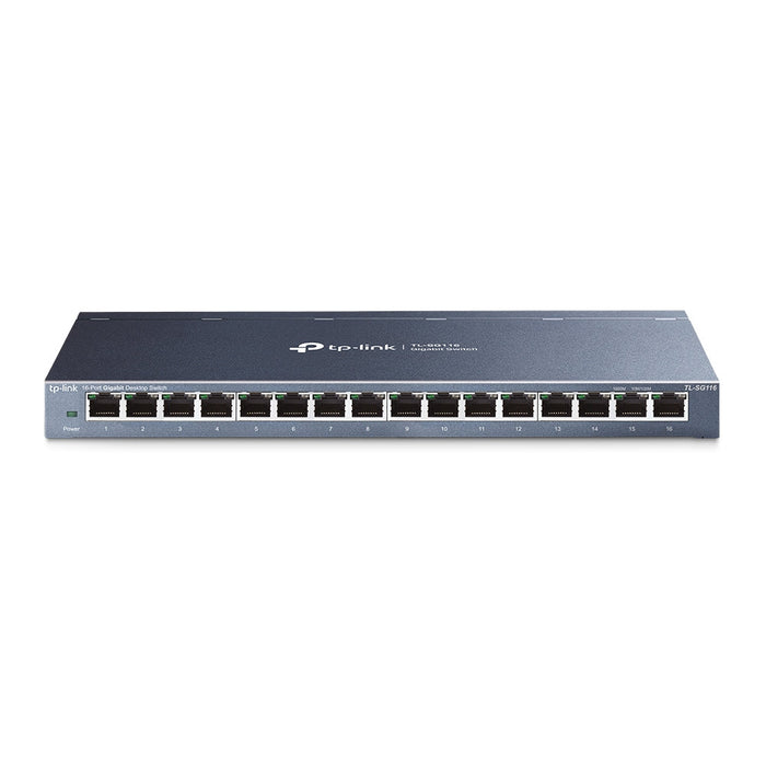 TP-Link TL-SG116 16-Port Unmanaged Gigabit PoE Network Ethernet Switch Desktop/ Wall-Mount