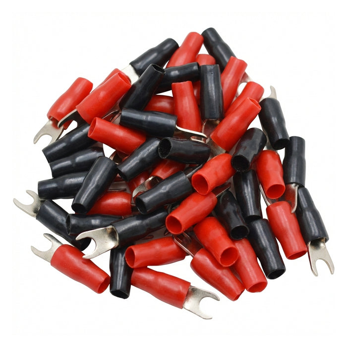 The Install Bay US810-50 8 Gauge #10 Barrier Spade Terminal (25 pairs)