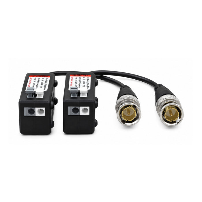 8K Passive HD Video Balun 32MP, Stackable Push-In BNC to UTP CCTV Transceiver