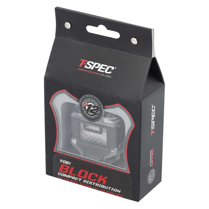 T-spec VDB1 2-Position 1/0-4 AWG in/(2) 1/0-4 AWG out Compact Distribution Block