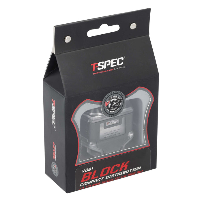 T-spec VDB1 2-Position 1/0-4 AWG in/(2) 1/0-4 AWG out Compact Distribution Block