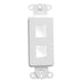 White 2-Port Keystone Jack Wall Plate Insert HDMI  RJ45 Cat 6, Ethernet, RG6 Coax, Banana Plug (Pack 1-10) The Wires Zone