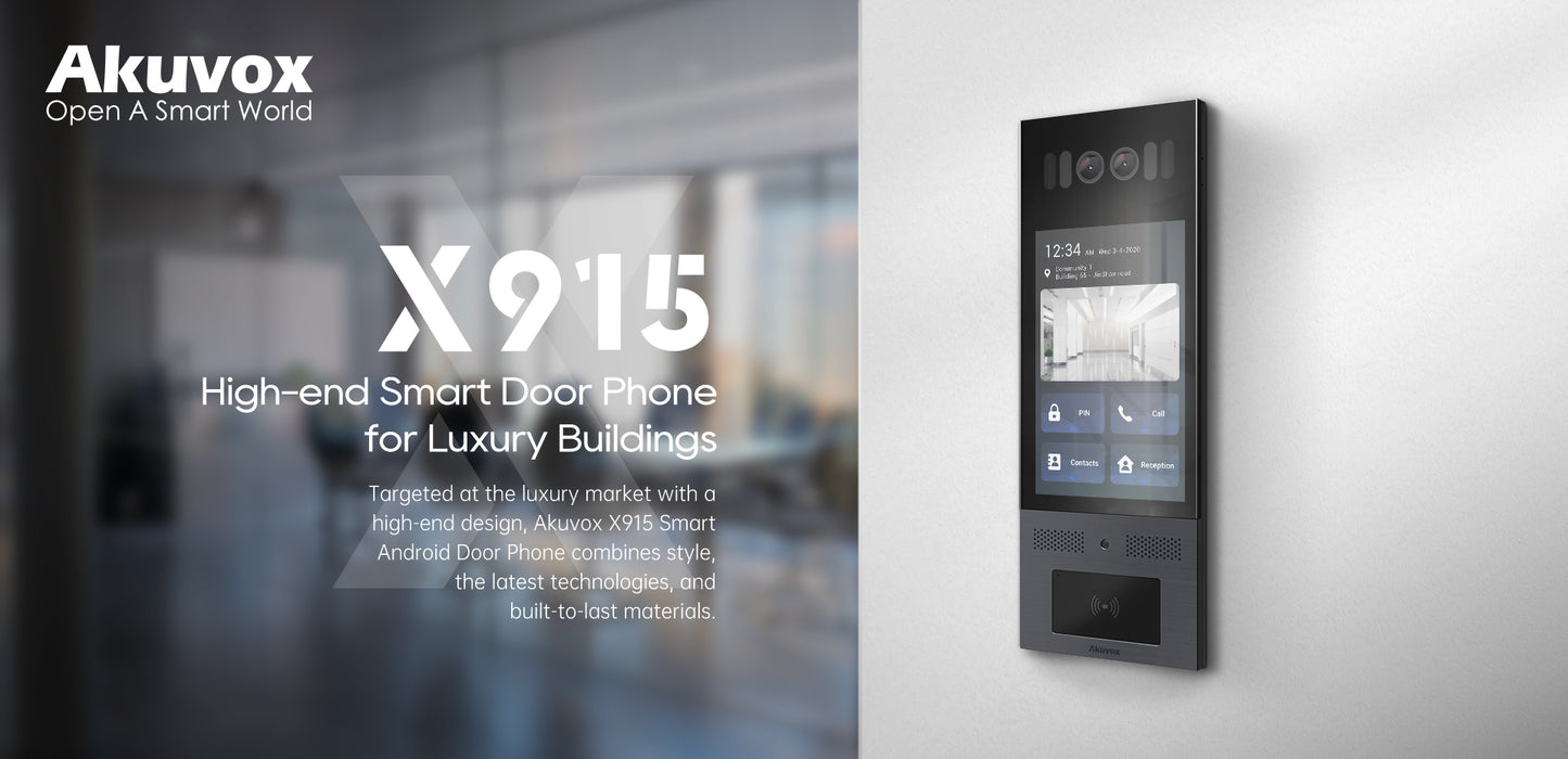 Akuvox X915 Smart IP Video Door Phone with 8" Touchscreen & Advanced Access Control