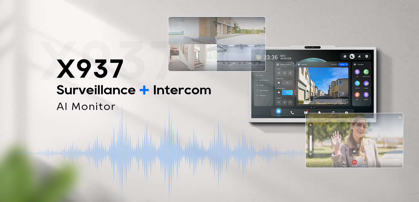 Akuvox X937 15.6" Smart Android Indoor Monitor with AI Voice Assistant Video Intercom & Security Integration