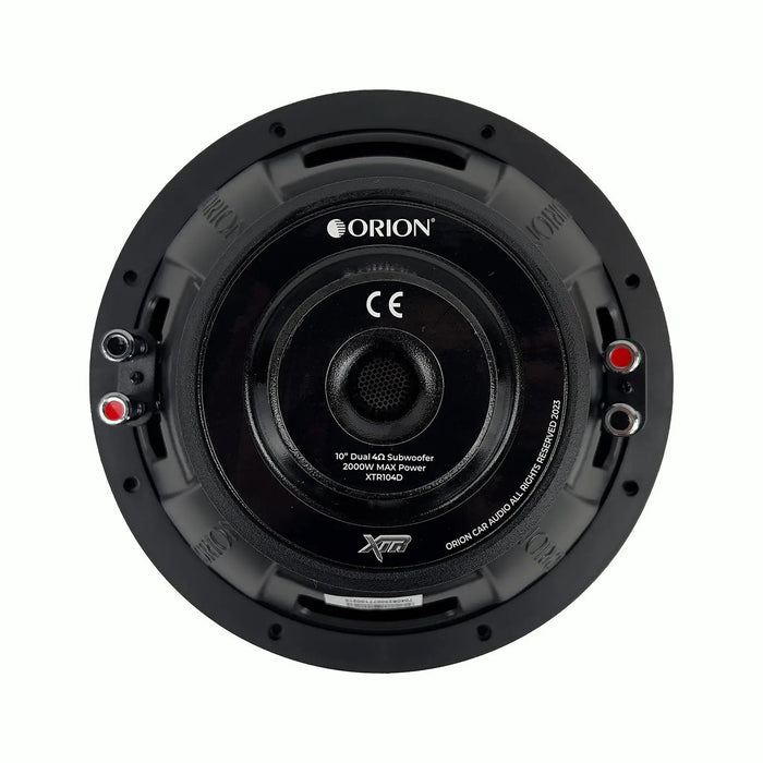 Orion XTR104D 10" XTR Series Dual 4 Ohm 2000W Max Power DVC Car Subwoofer (Each)