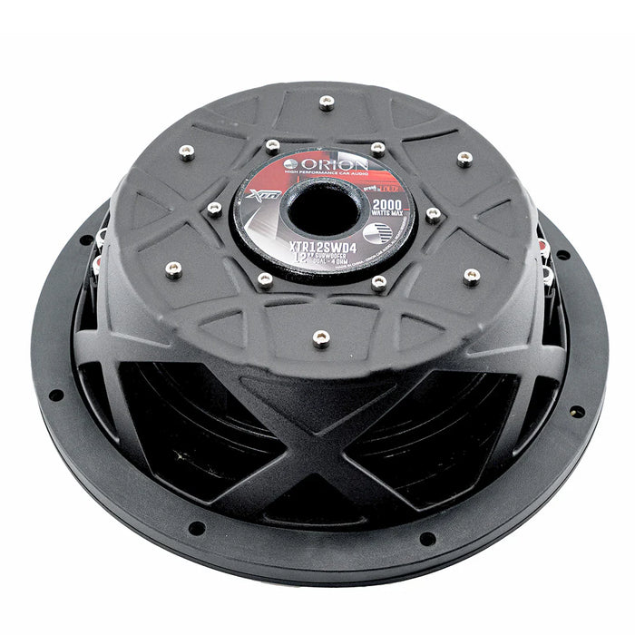 Orion XTR12SWD4 XTR Series 2000 Watts Max Power 12" DVC 4 Ohm Car Subwoofer 500W RMS (Each)